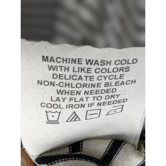 Dress 2X P2P 20" Black White Nautical Criss Cross Tie Polyester Spandex RUNS SM - Picture 5 of 6